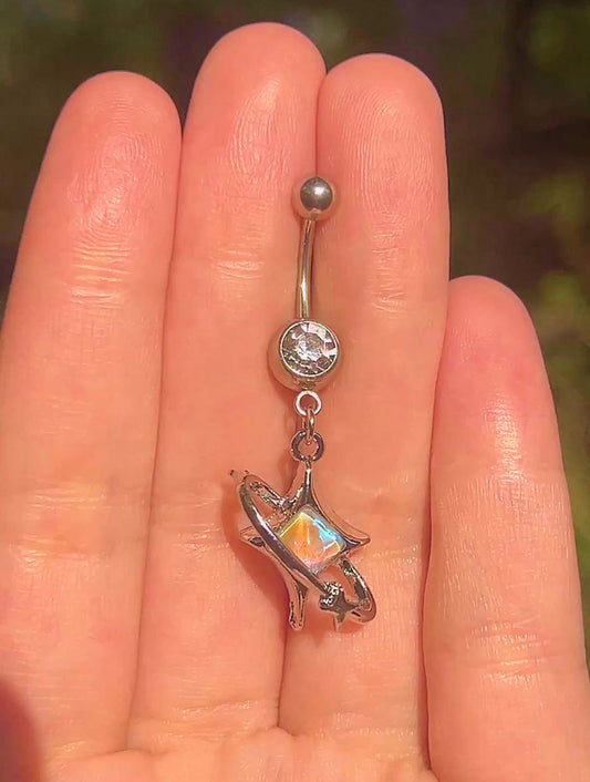 Y2K Opal Star Belly Ring