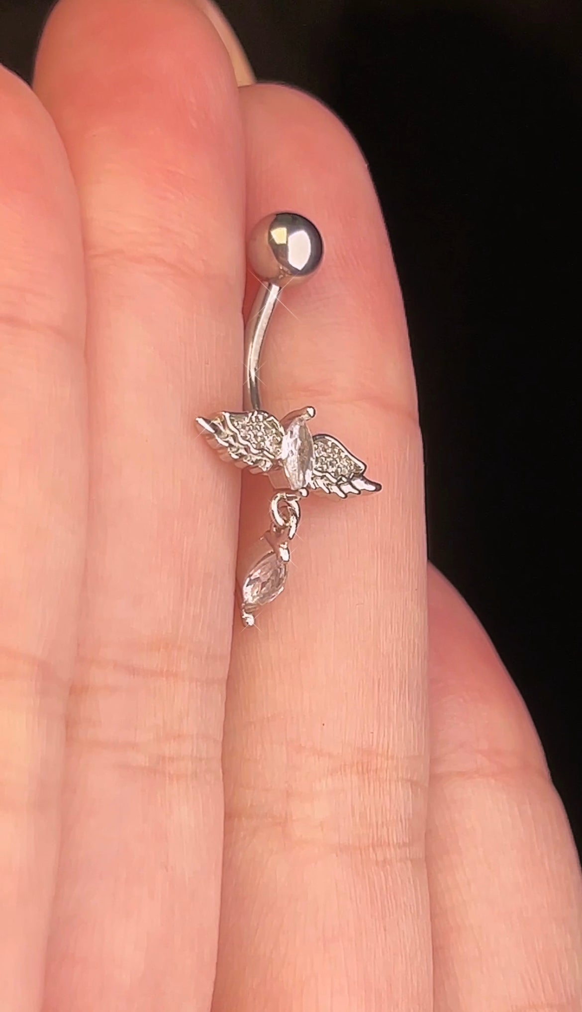 Mini Angel Dangle Belly Ring