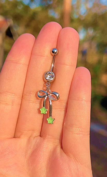 Colorful Star Bow Belly Ring