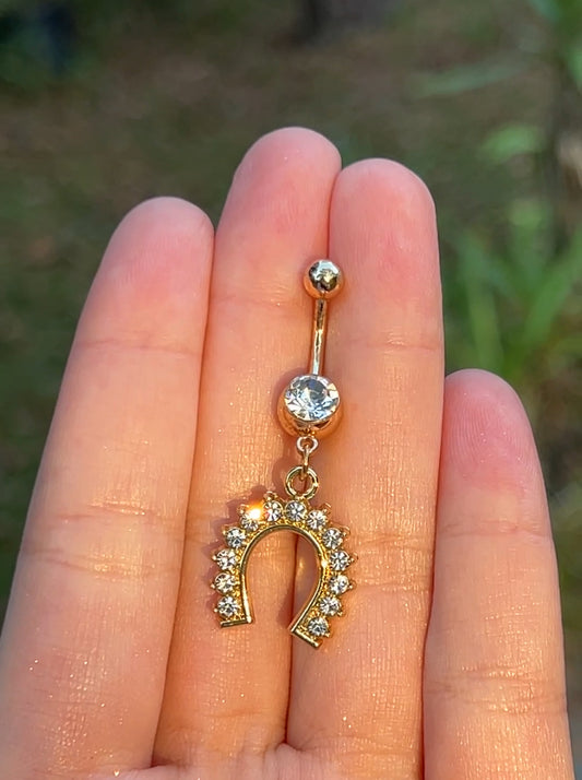 Lucky Horseshoe Belly Ring