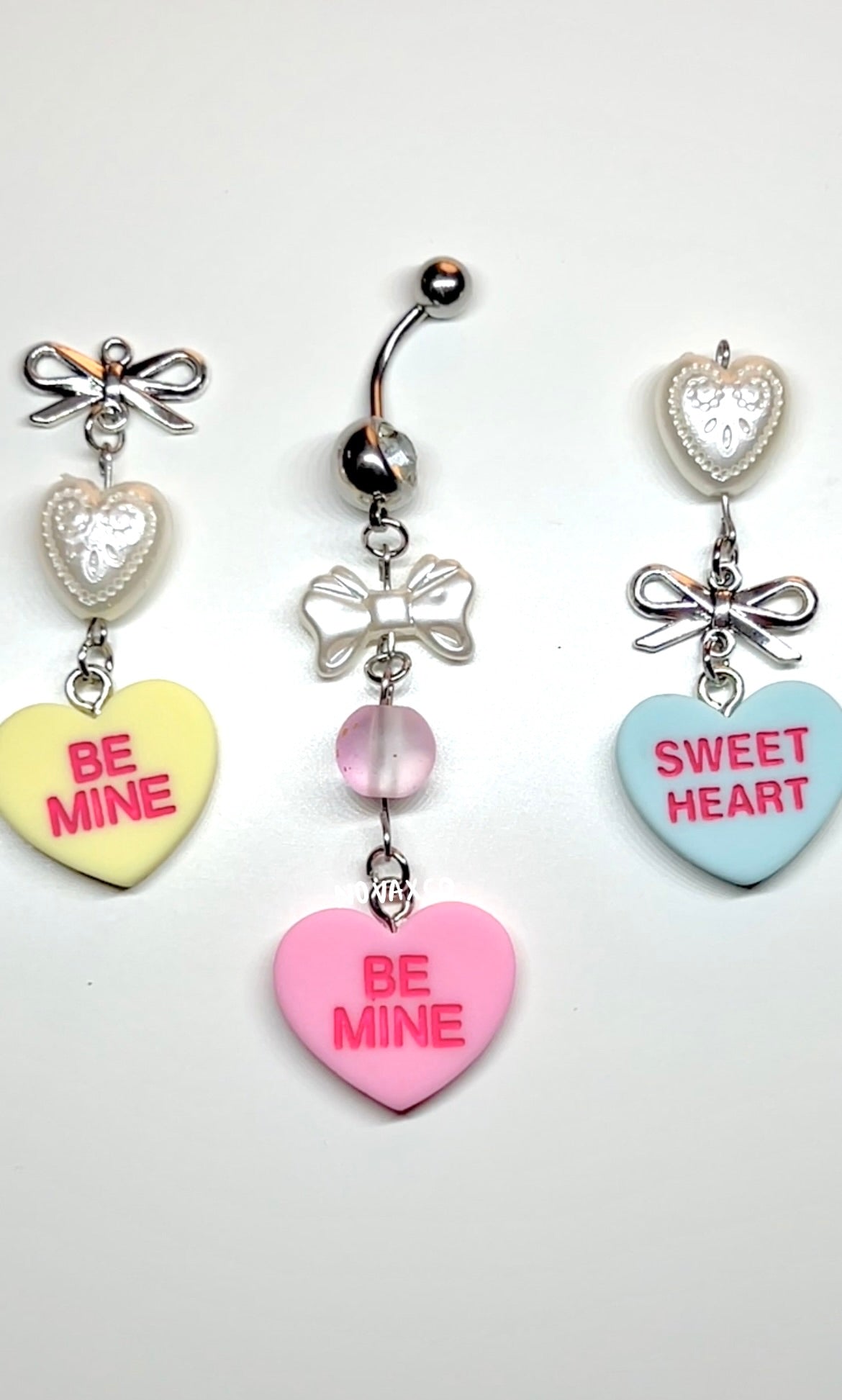 Y2K Candy Heart Belly Rings