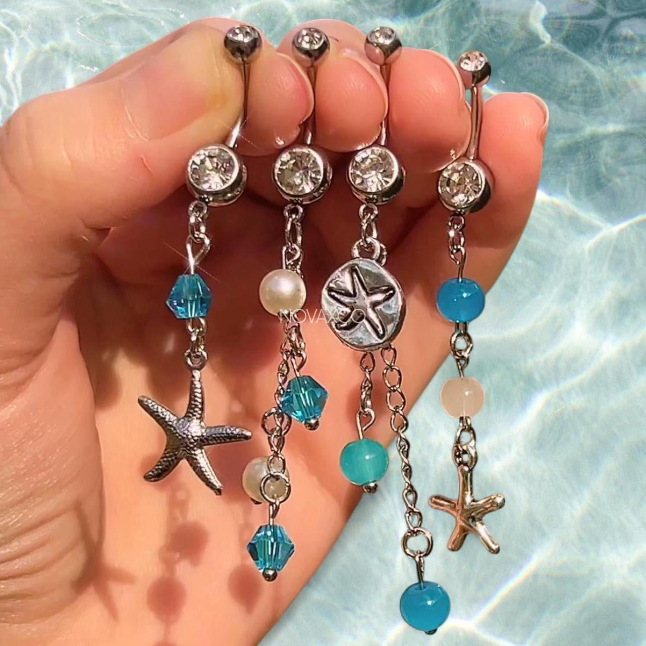 Sand Dollar Dangling Belly Ring