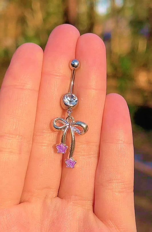 Colorful Star Bow Belly Ring