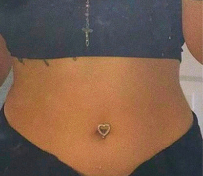 Top Down Heart Shield Belly Ring