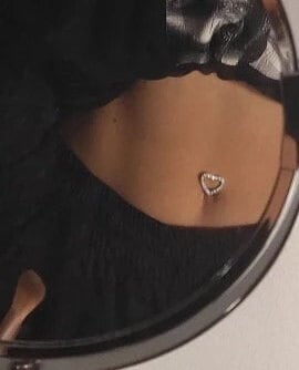 Top Down Heart Shield Belly Ring