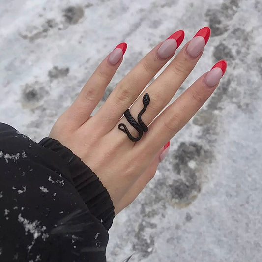 Black Snake Wrap Around Ring