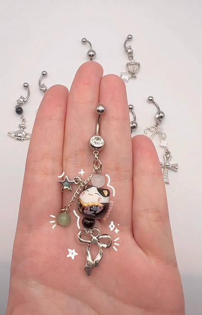 Lucky Cat Belly Ring
