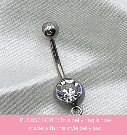 Saturn Charm Belly Ring