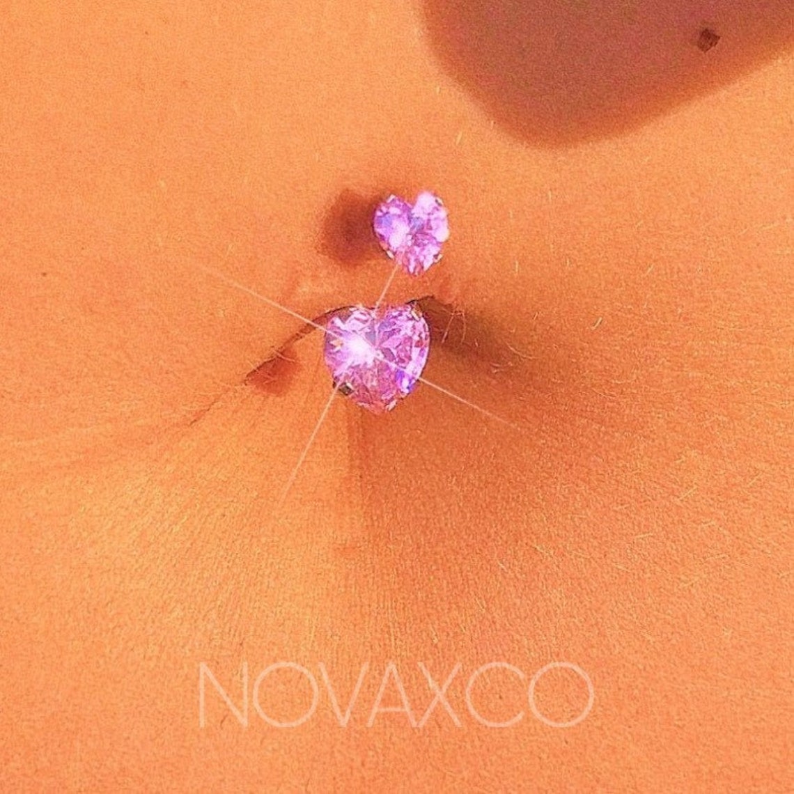 Topaz Heart Belly Button Ring