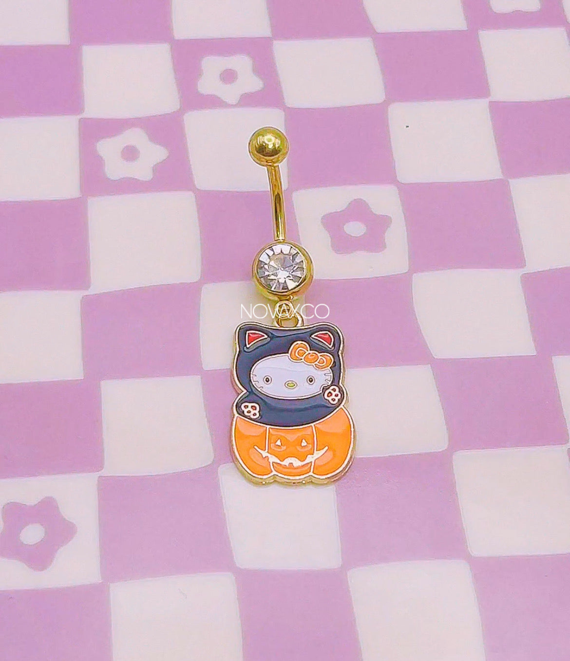 Pumpkin Hello Kitty Belly Ring