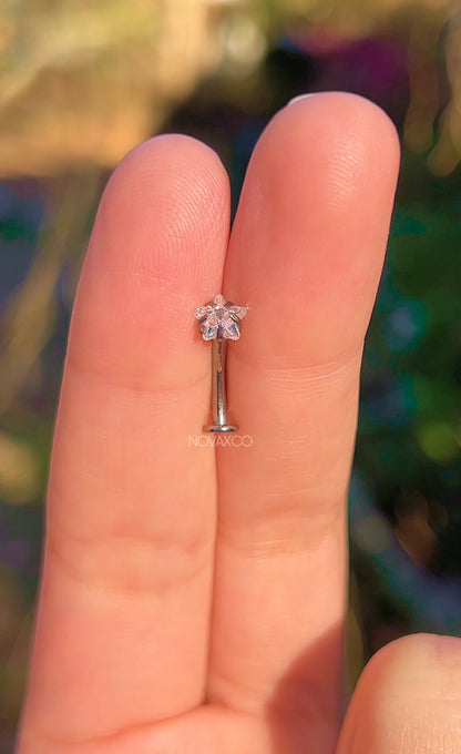 Tiny Star Titanium Floating Navel Belly Button Ring