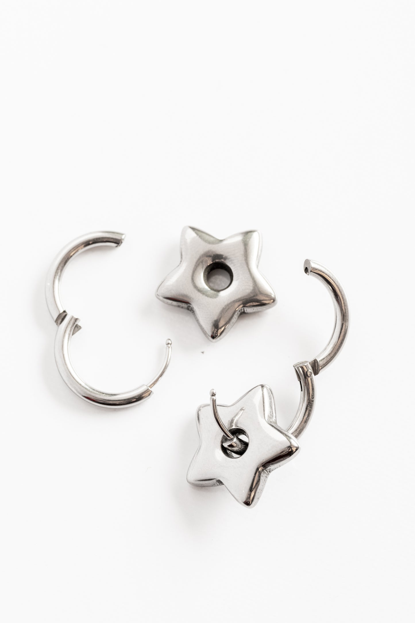 Chunky Y2K Star Hoops