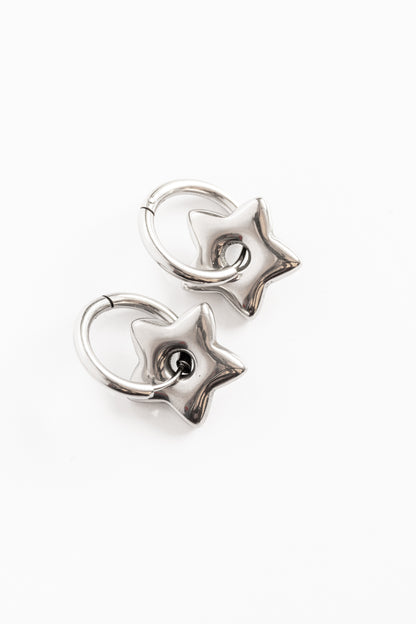 Chunky Y2K Star Hoops