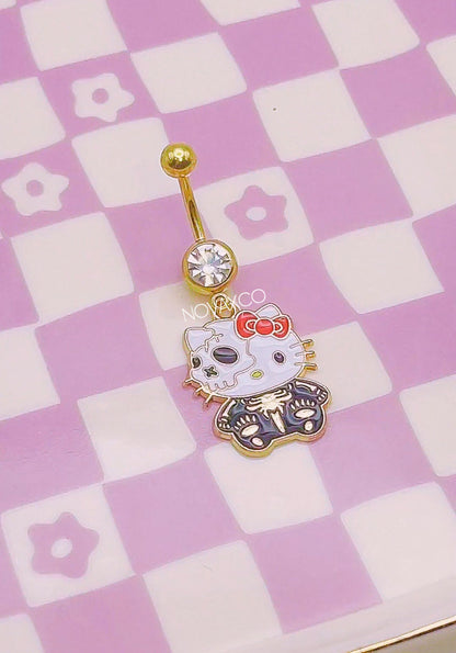 Zombie Hello Kitty Belly Ring