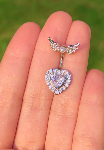 Angel Top Heart Belly Ring