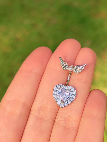 Angel Top Heart Belly Ring