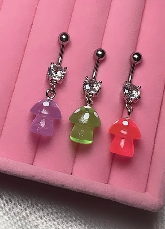 Glow Mushroom Belly Ring