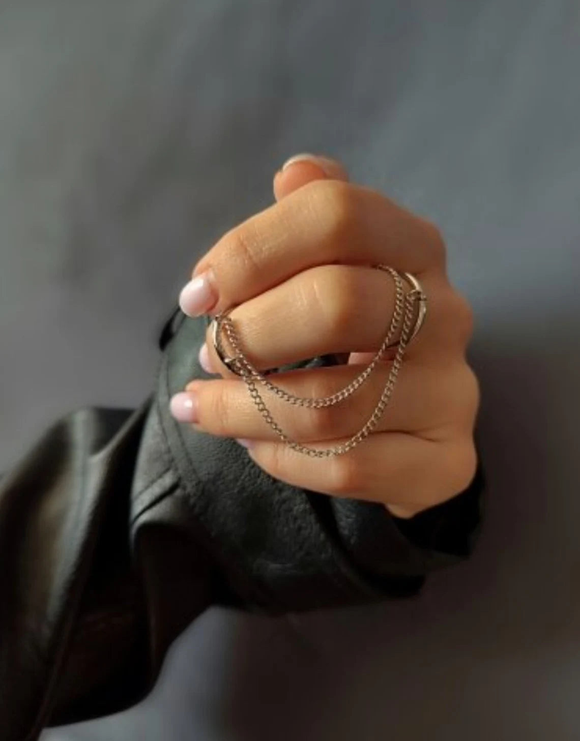 Silver Chained Rings