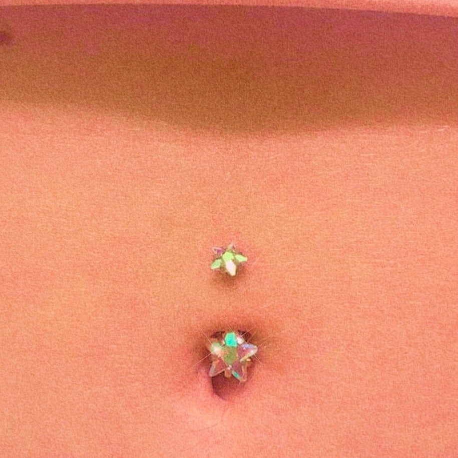 Double Star Belly Ring