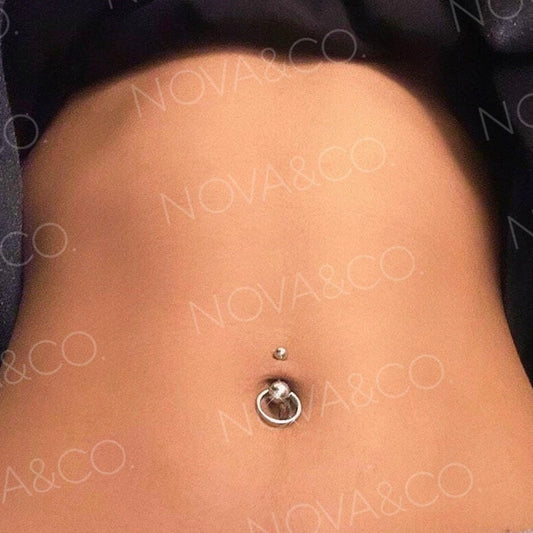 14G O Ring Surgical Steel Belly Ring