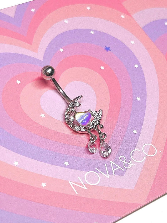 Aesthetic Moon Dangly Belly Ring