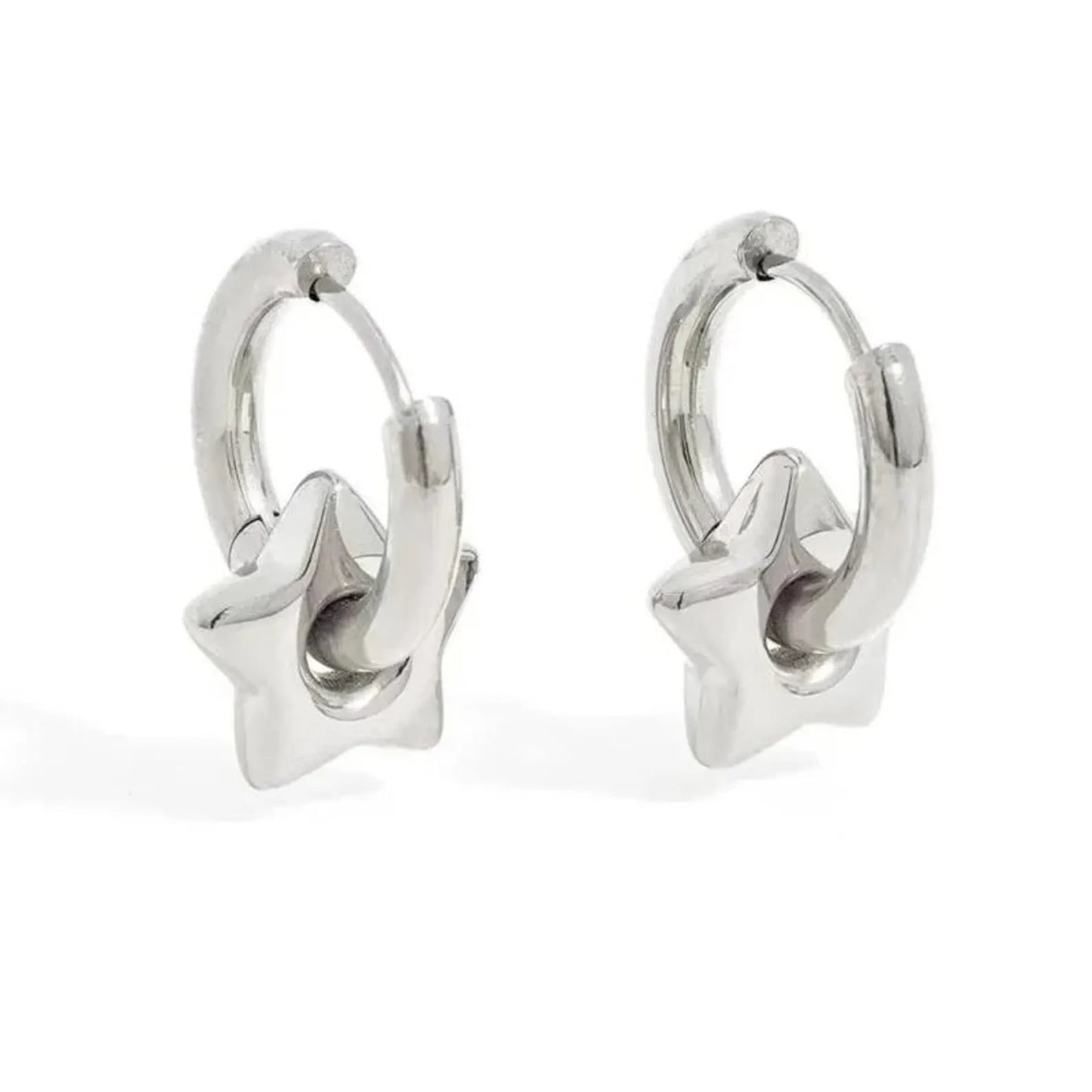 Chunky Y2K Star Hoops