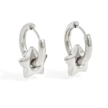 Chunky Y2K Star Hoops