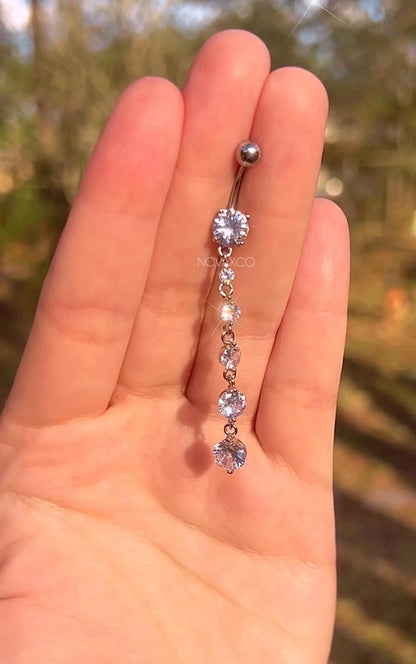 Extra Long Elegant Dangly Belly Ring