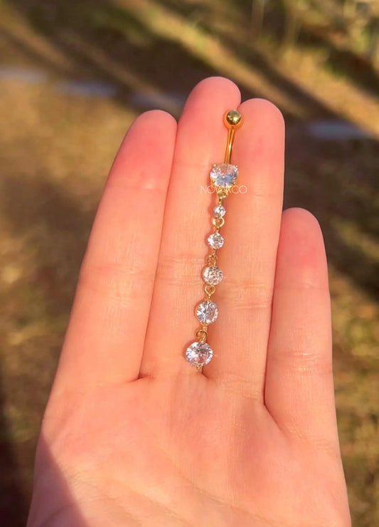 Extra Long Elegant Dangly Belly Ring