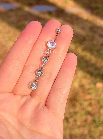 3 Tier Long Dangly Belly Ring