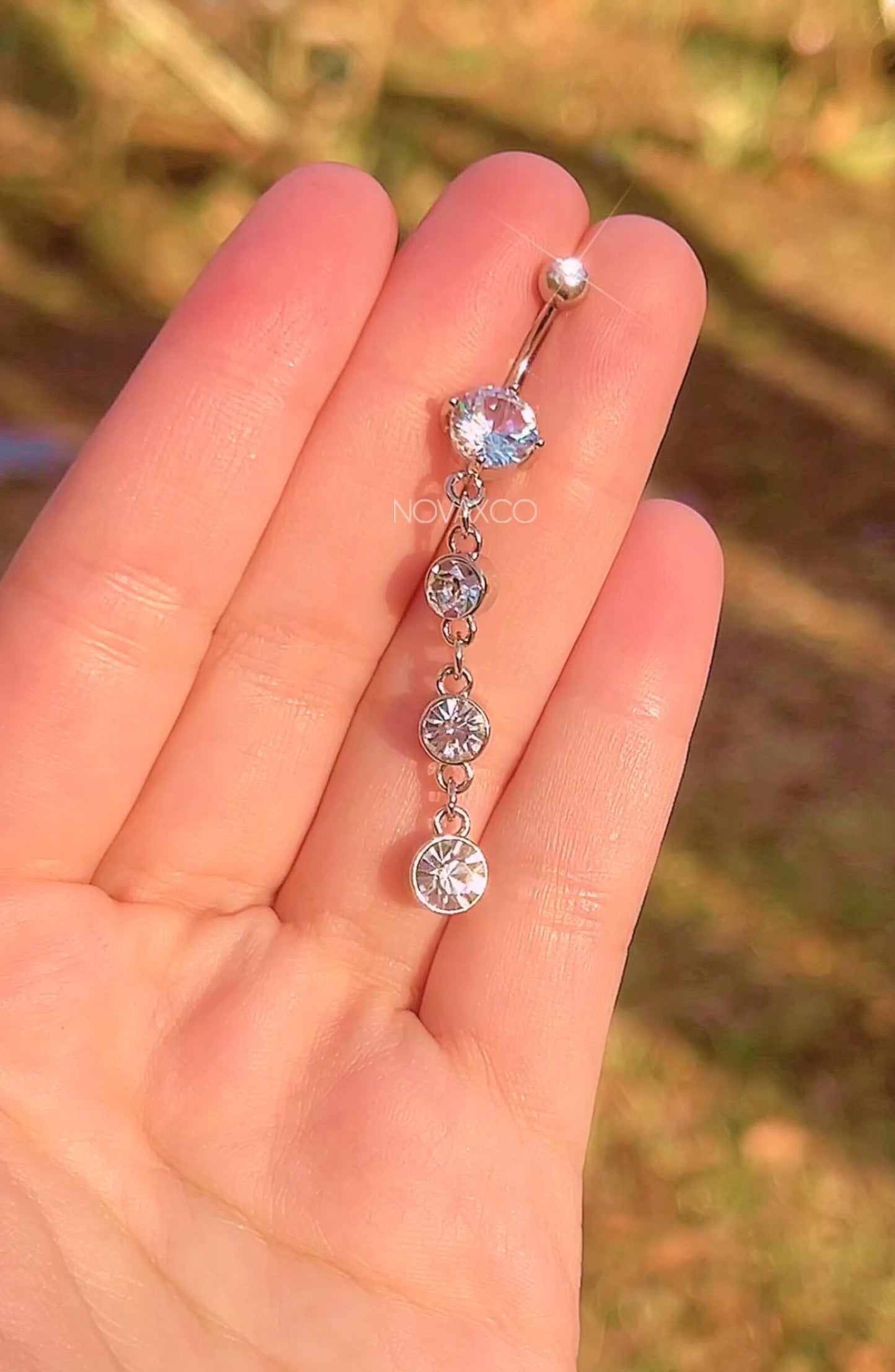 3 Tier Long Dangly Belly Ring