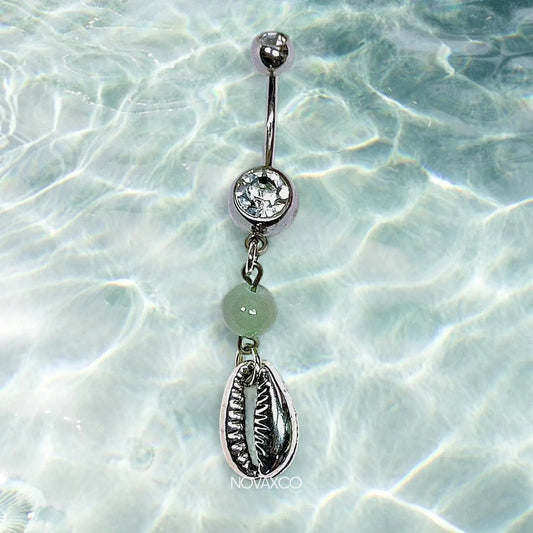 Pastel Green Shell Belly Ring