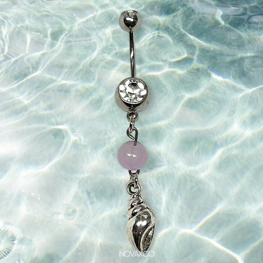 Pastel Purple Shell Belly Ring