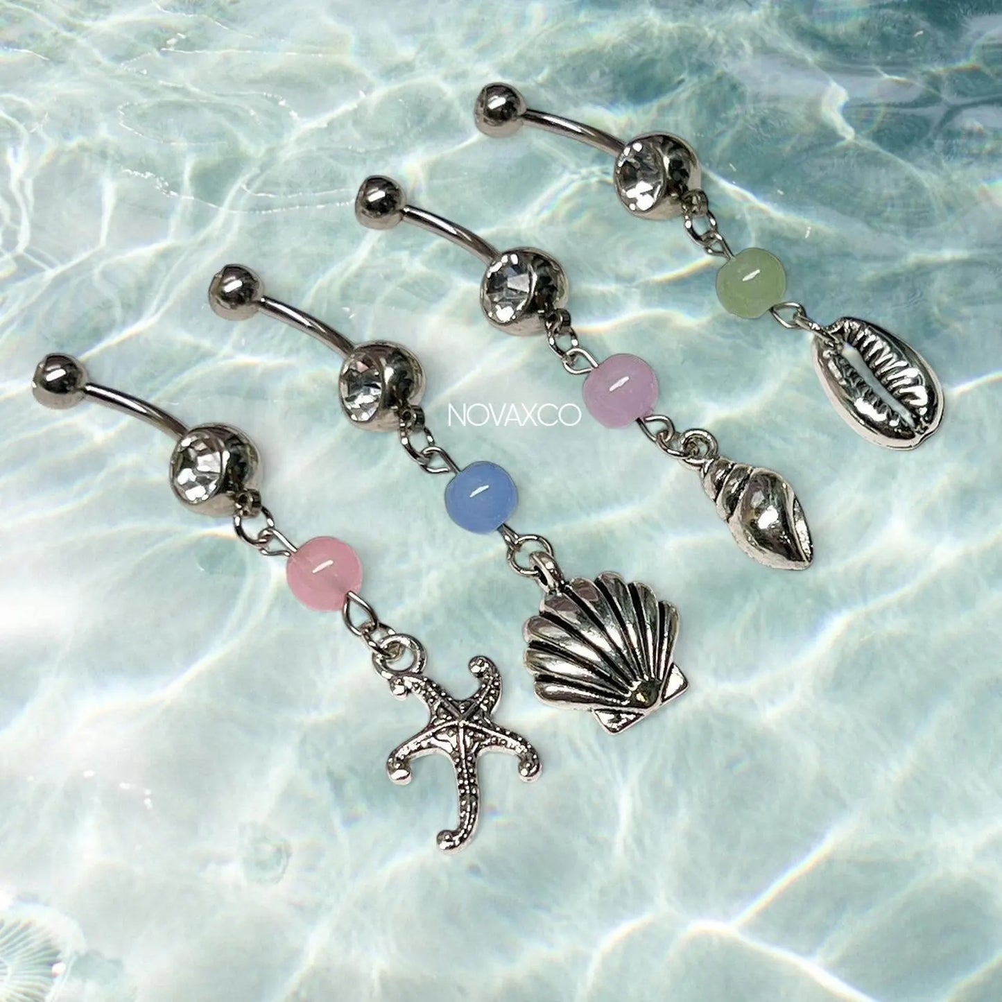 Pastel Green Shell Belly Ring