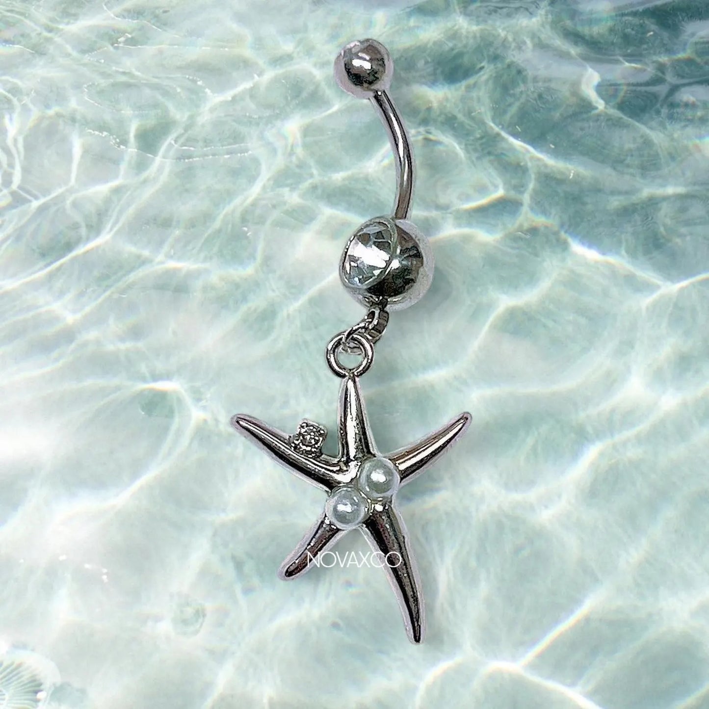 Starfish Pearl Charm Belly Ring