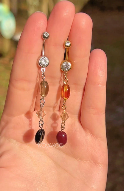 Coffee Bean Belly Button Ring