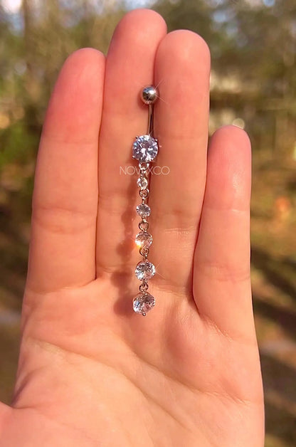 Extra Long Elegant Dangly Belly Ring