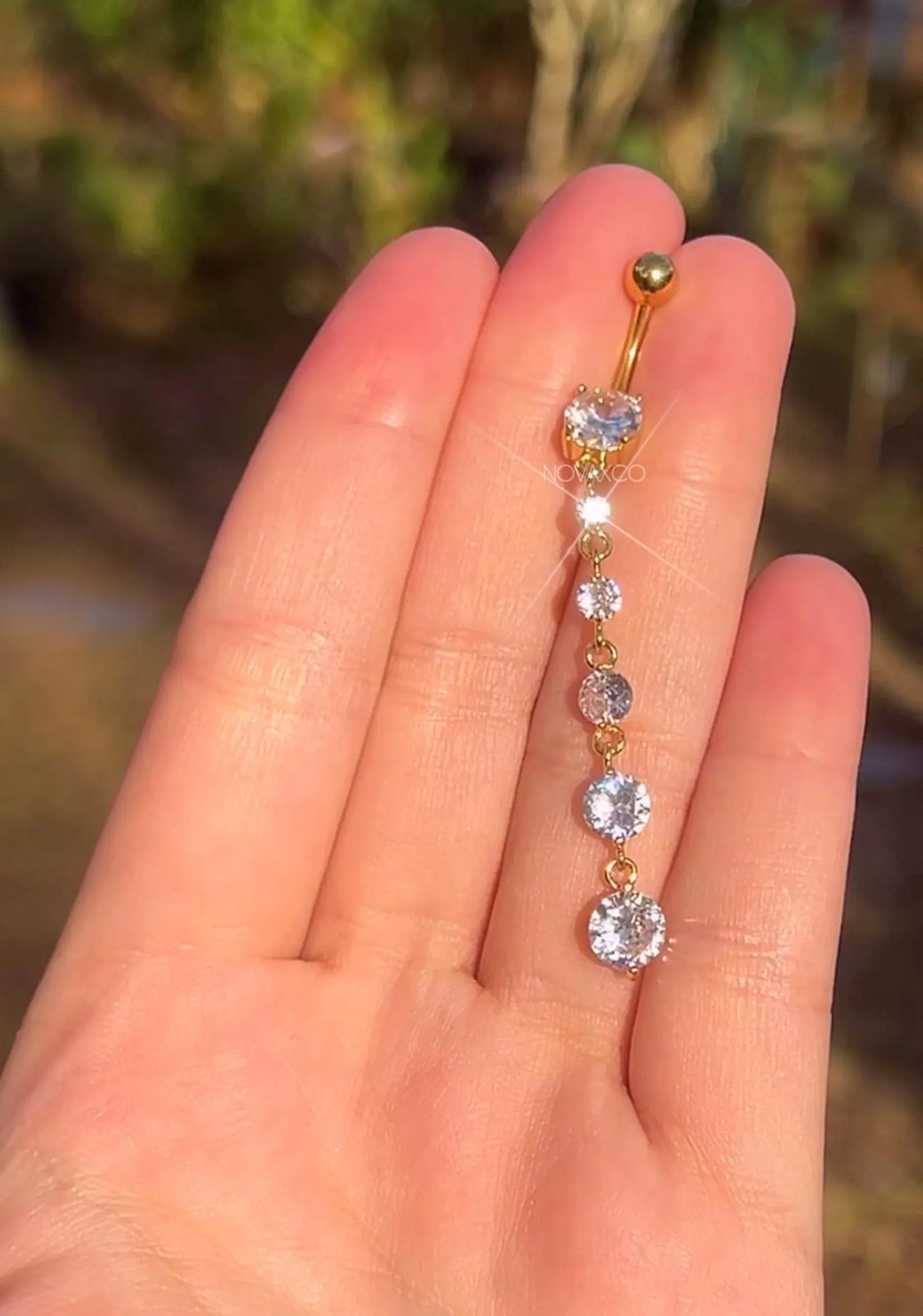 Extra Long Elegant Dangly Belly Ring