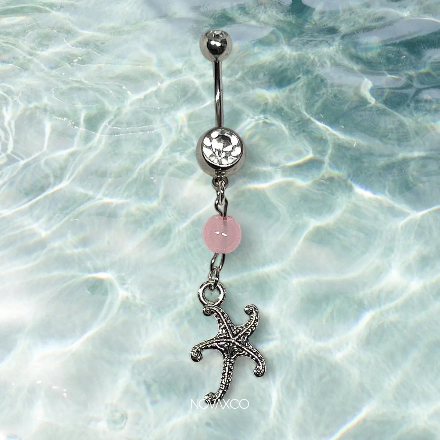Pastel Pink Starfish Belly Ring