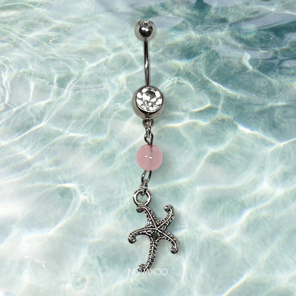Pastel Pink Starfish Belly Ring