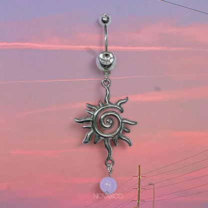 Boho Sun Long Dangle Belly Ring