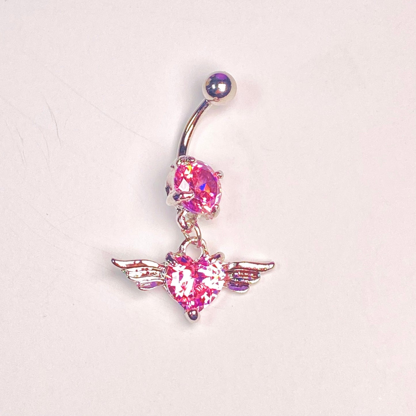 Angel Heart Charm Belly Ring