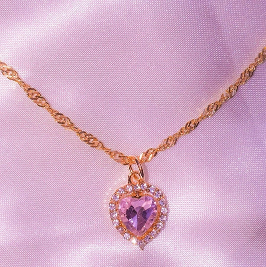 Pink Heart Necklace