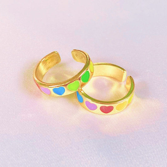 Rainbow Heart Ring