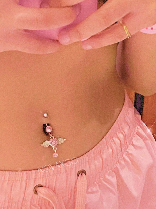 Y2K Angel Heart Belly Ring