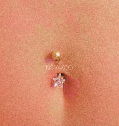 Minimal Star Belly Button Ring