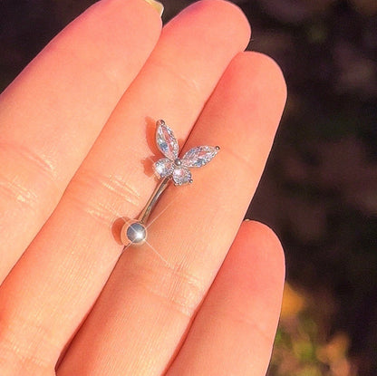 Top Drop Butterfly Belly Ring