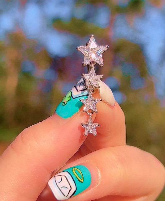 Stars Top Drop Belly Ring