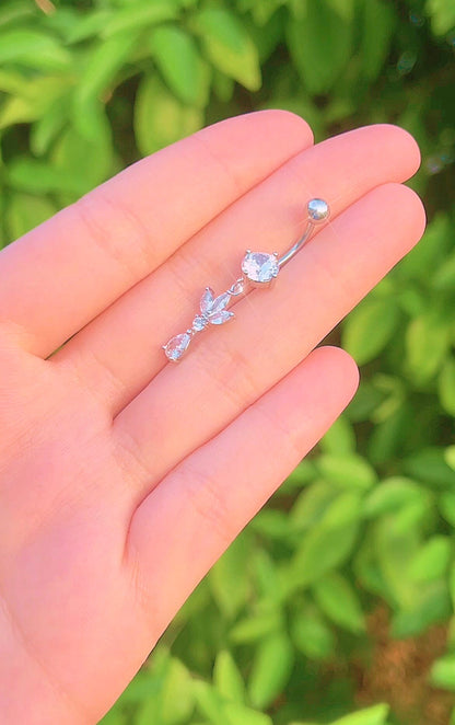Dangly Lotus Belly Ring