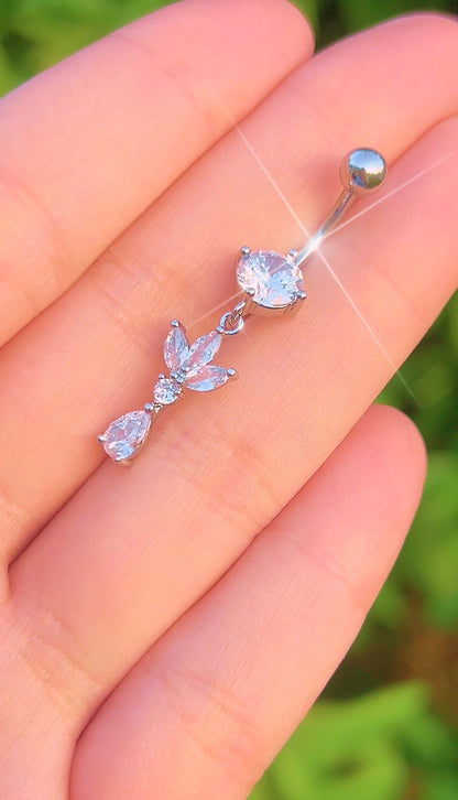 Dangly Lotus Belly Ring